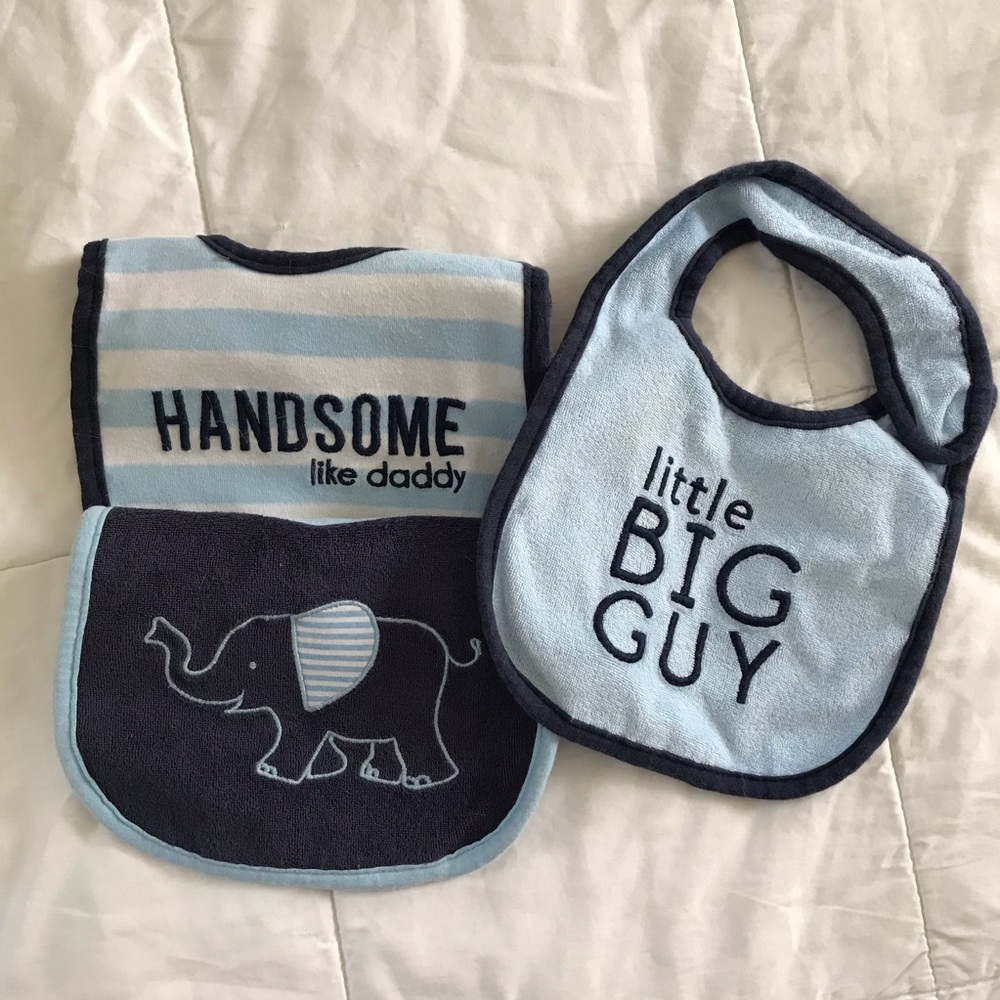 Set of 3 boy bibs